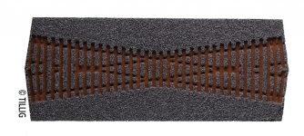 TILLIG 86579 - H0 Gleisbettung Elitegleis hell (grau) für Kreuzung 15°